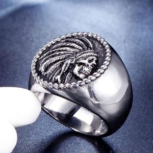 Stainless steel Native American Indian Chief Ring please ask for your size.